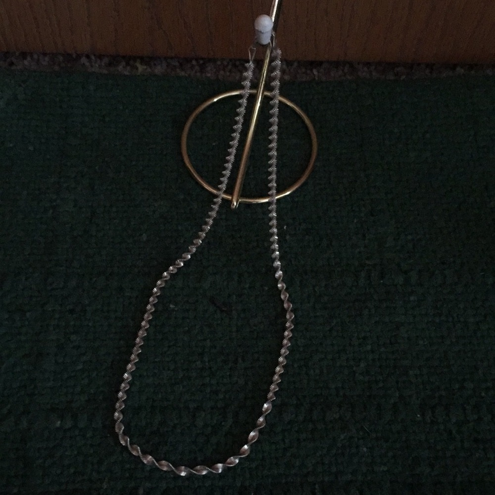 Silver twist chain 12”